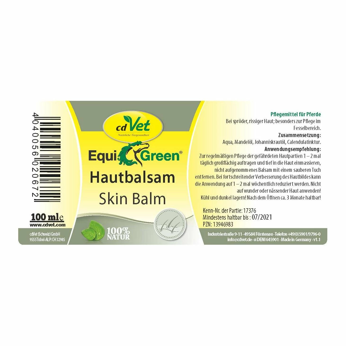CdVet EquiGreen Hautbalsam - Image 5