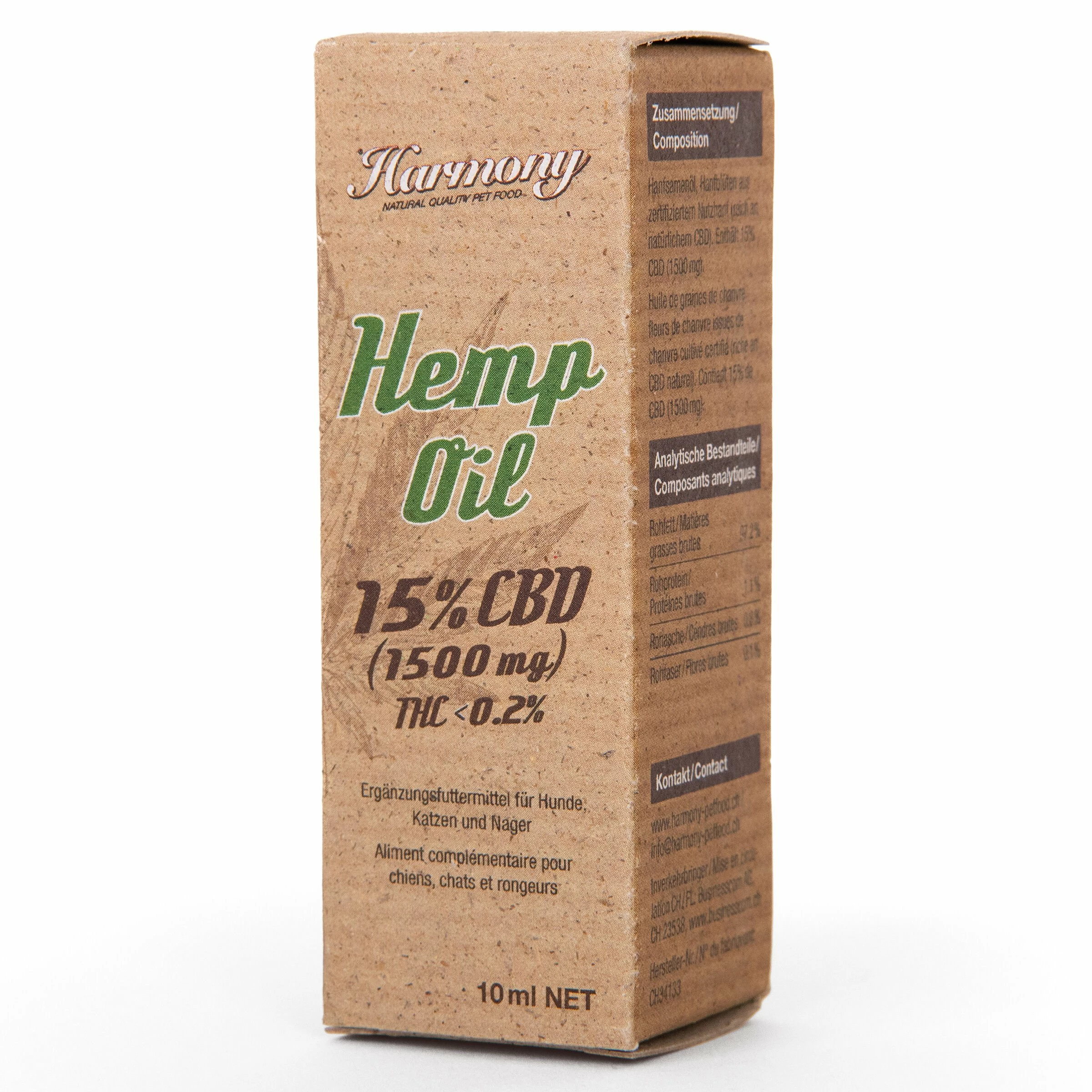 Harmony Pet Natural Hemp-Oil 15% 10ml - Image 2