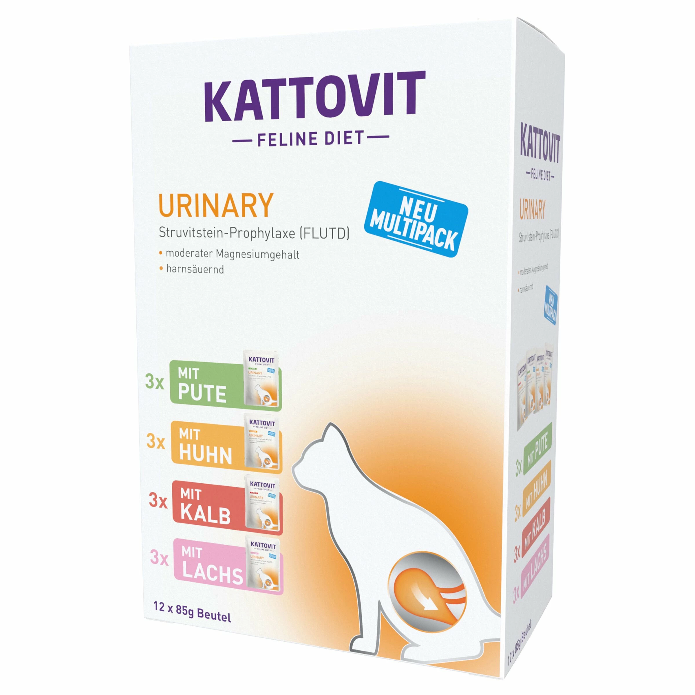 Kattovit Katzenfutter Multipack Urinary 12x85g