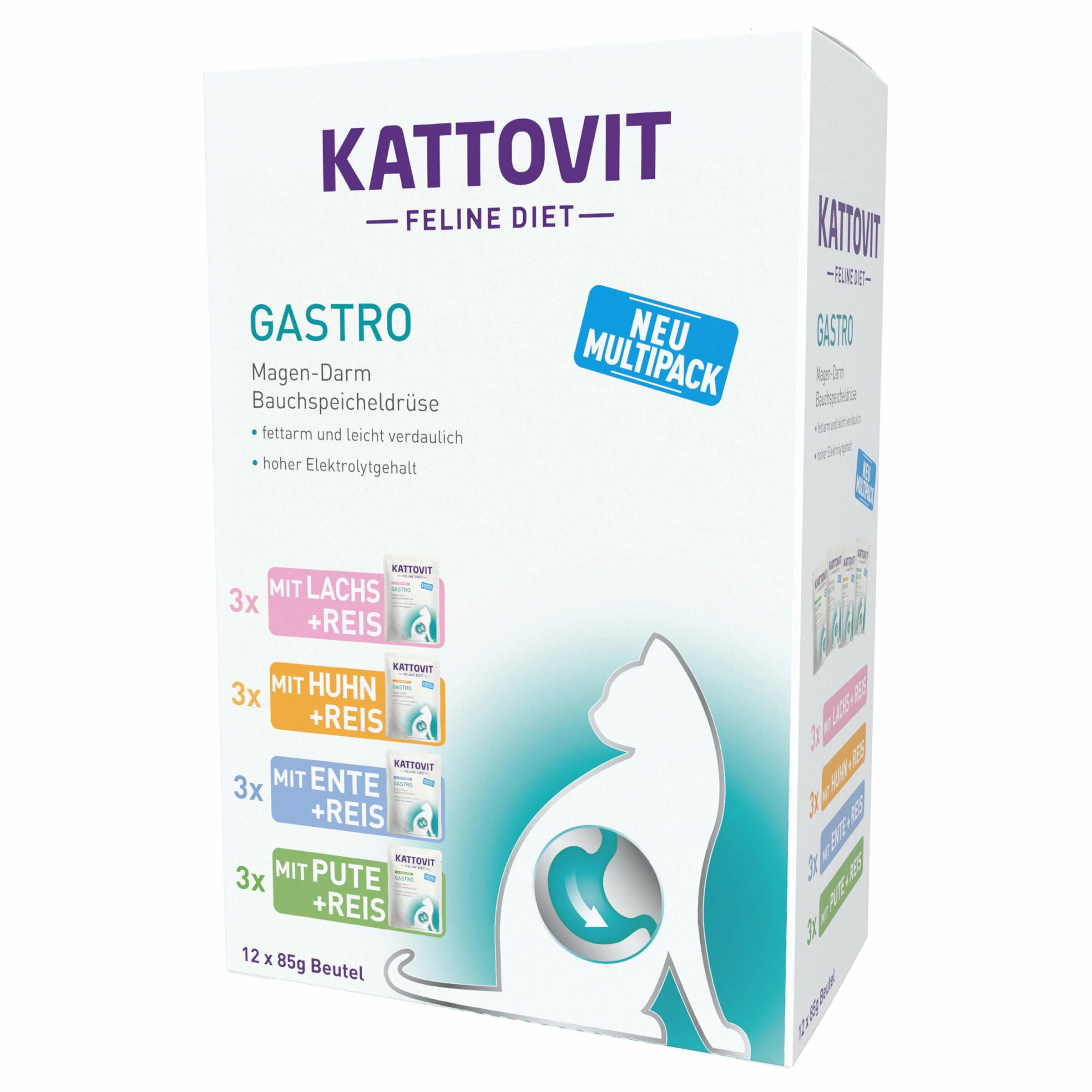 Kattovit Katzenfutter Multipack Gastro 12x85g