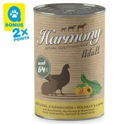 Harmony Dog Natural Geflügel & Kaninchen Mit Zucchini, Aprikose & Borretsch