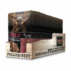 Leonardo Nassfutter Verschiedene Sorten Mit Pulled Beef 16x70g Im Beutel