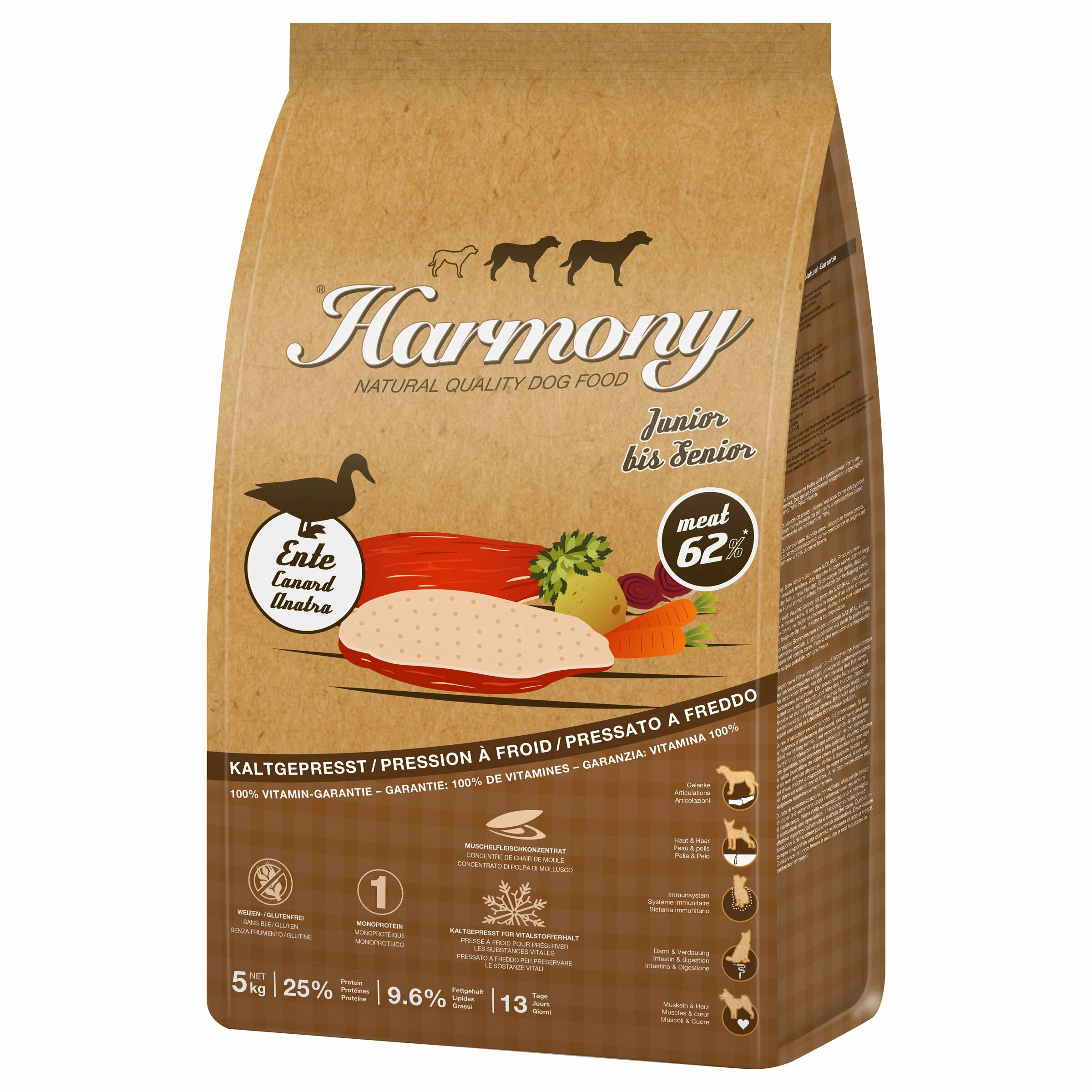 Harmony Dog Natural Kaltgepresstes Hundefutter Ente