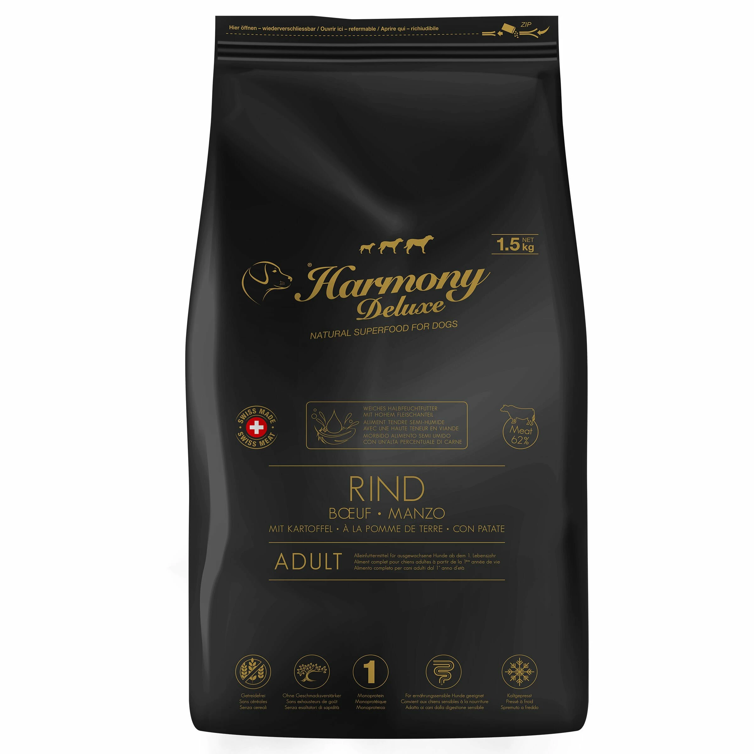 Harmony Dog Deluxe Adult Rind Halbfeuchtfutter - Image 2