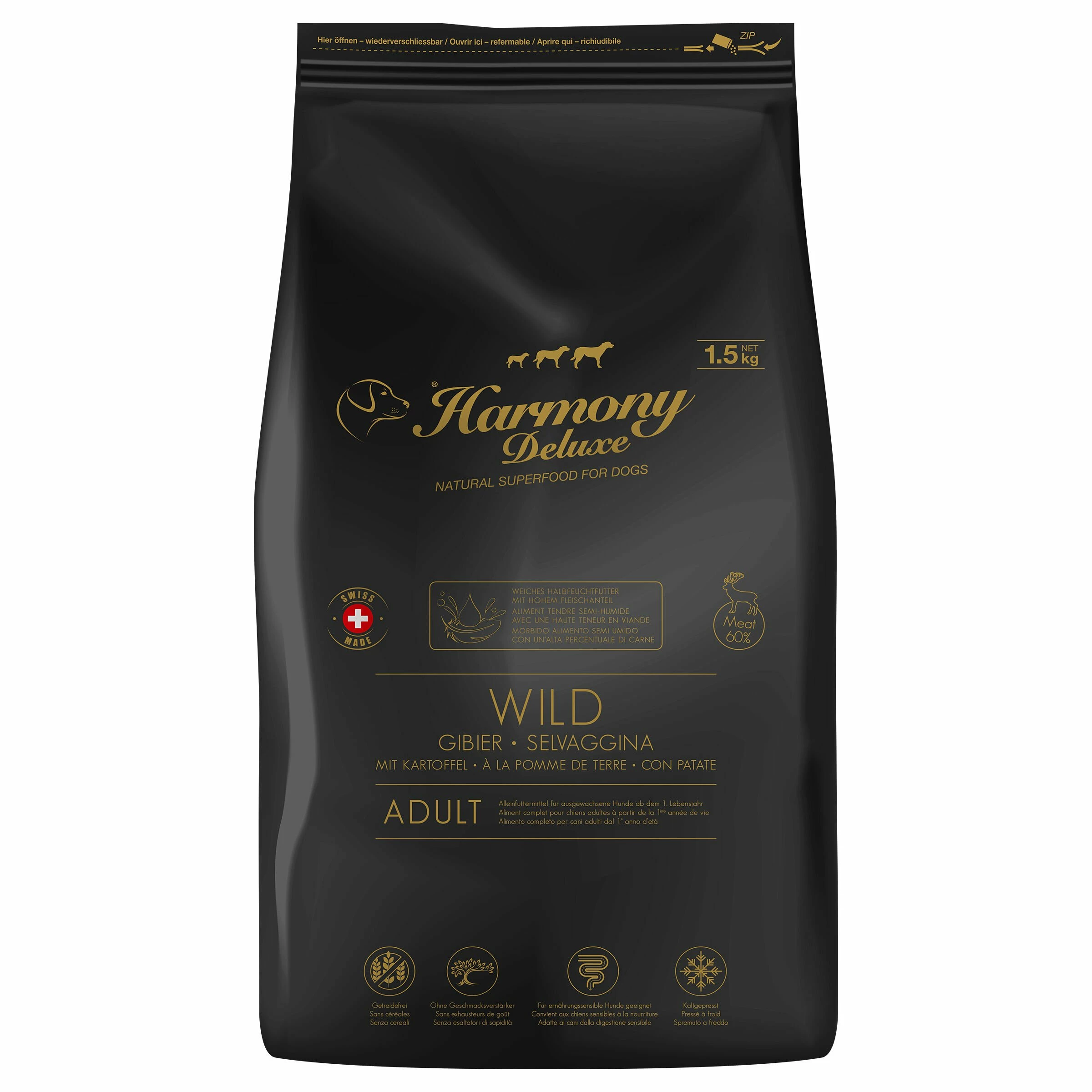 Harmony Dog Deluxe Adult Wild Halbfeuchtfutter - Image 2