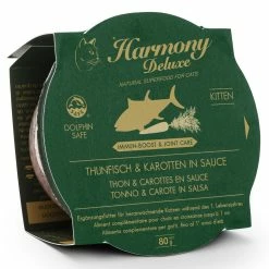 Harmony Cat Deluxe Cup Kitten Thunfisch & Karotten In Sauce Immun-Boost & Care Katzenfutter