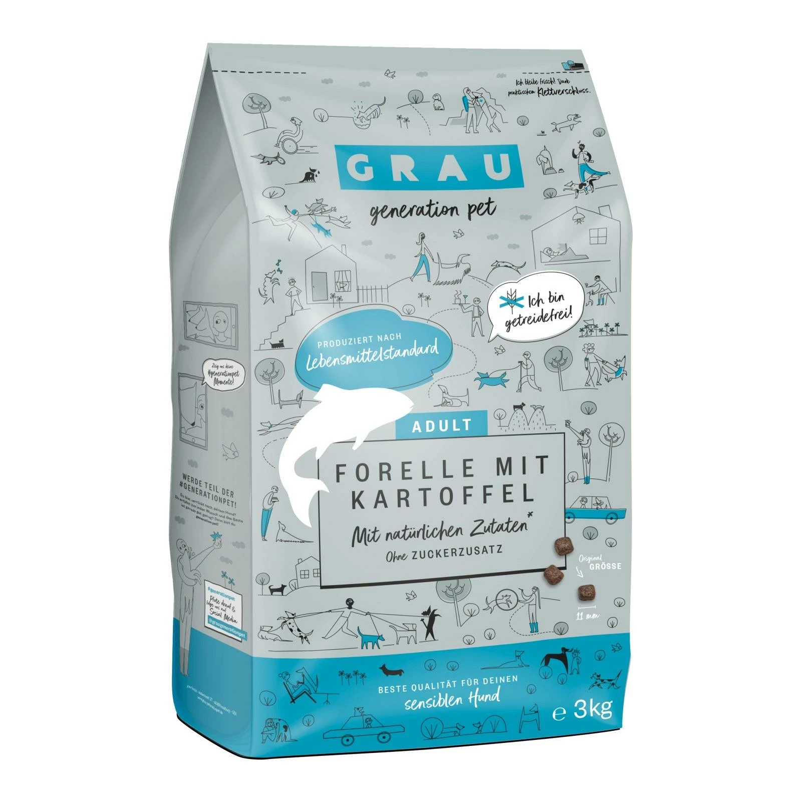 Grau - Generation Pet Trockenfutter Forelle Mit Kartoffel