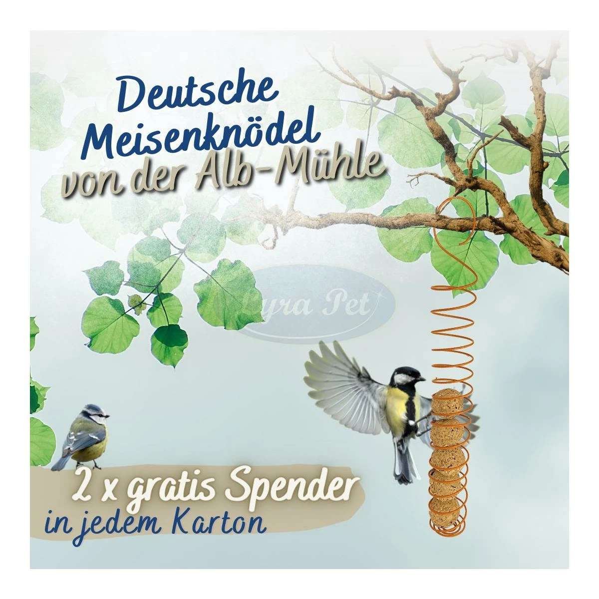 Lyra Pet Meisenknödel Aus Der ALB-MÜHLE Ohne Netz Vollkorn & Früchte + 2 Spender - Image 2