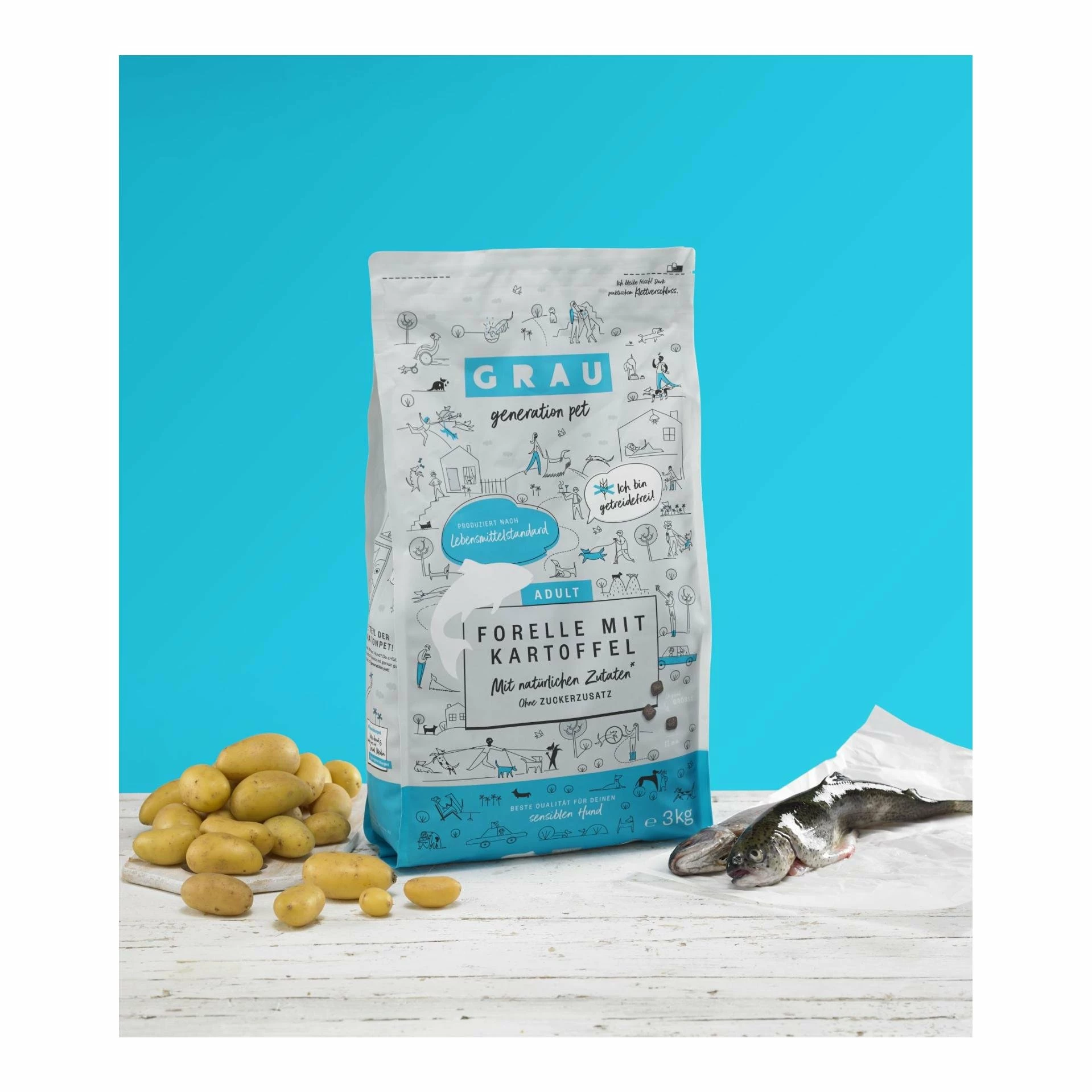 Grau - Generation Pet Trockenfutter Forelle Mit Kartoffel - Image 2