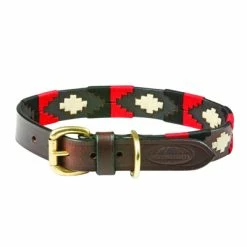 Weatherbeeta Dog Collar Polo Cowdray/Brown/Black/Red/White XXL