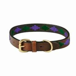 Weatherbeeta Dog Collar Polo Beaufort/Braun/Violett/Ziegel L