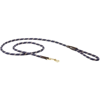 Weatherbeeta Dog Lead Rope Leather Navy/Brown 120cm