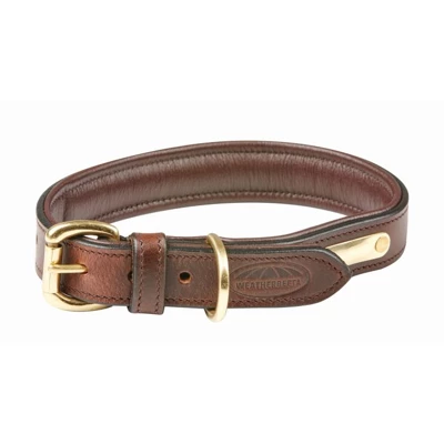 Weatherbeeta Dog Collar Padded Leather Braun S